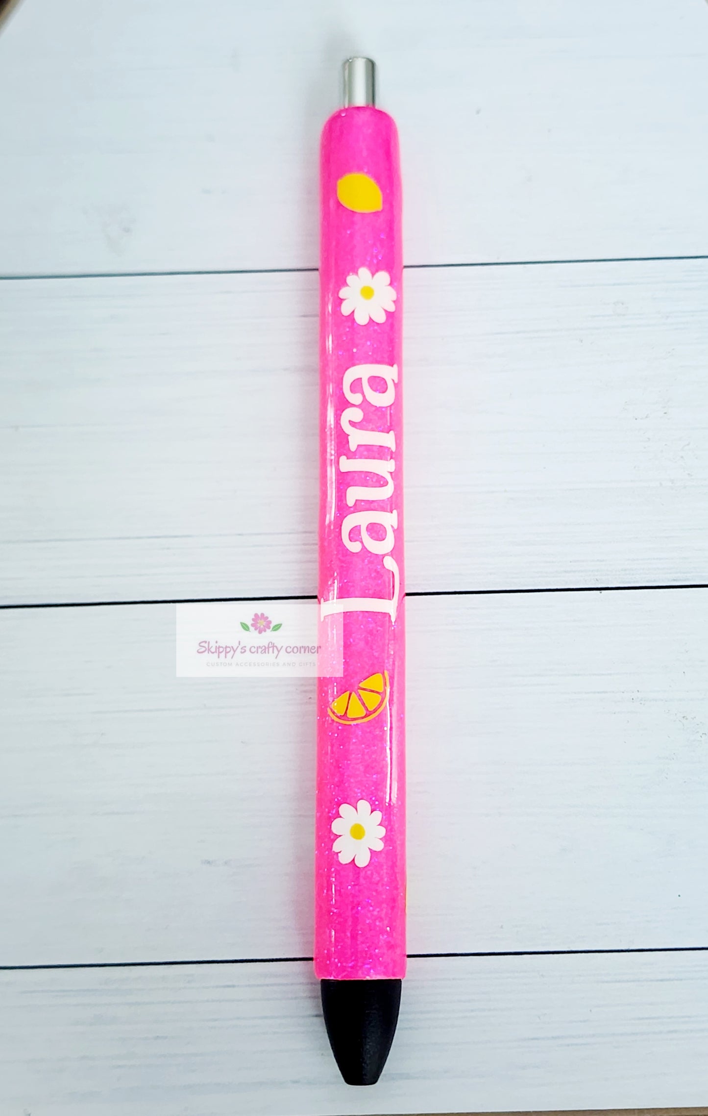 Personalized Lemon Glitter Pen