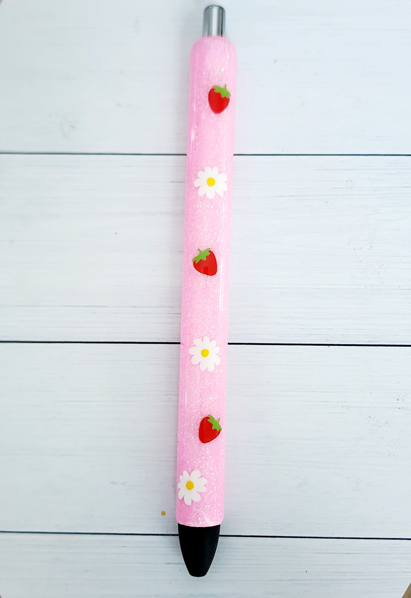 Personalized Strawberry Glitter Pen