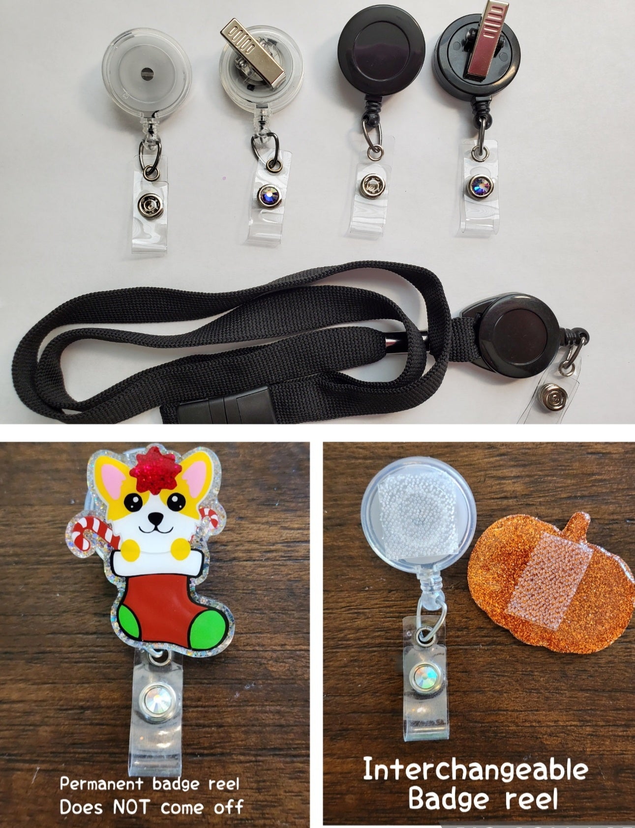 Peach badge reel