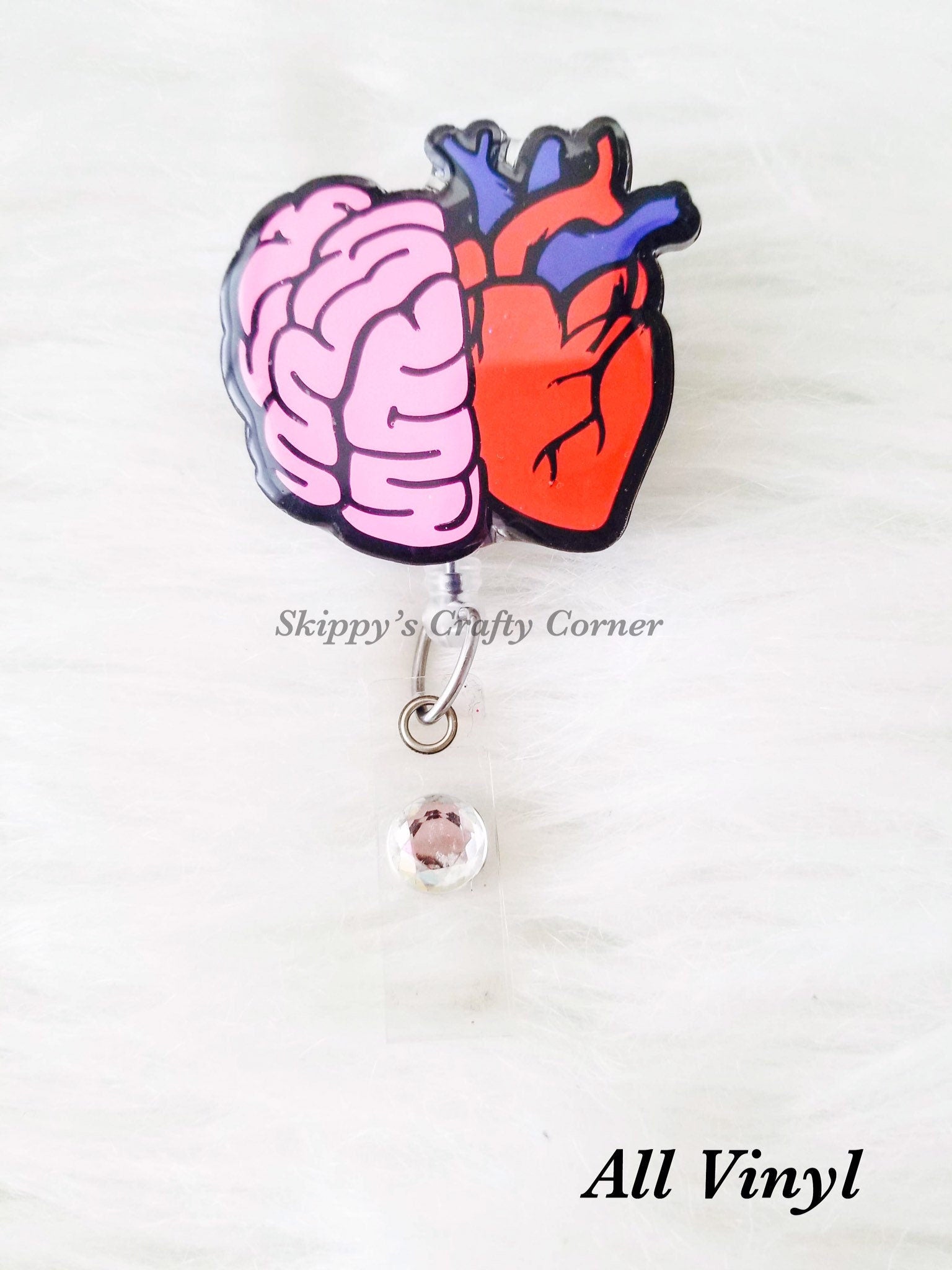 Anatomical Heart and brain badge reel| Anatomical heart badge reel| brain badge reel| Medical Badge reel| Id holder|Interchangeable badge