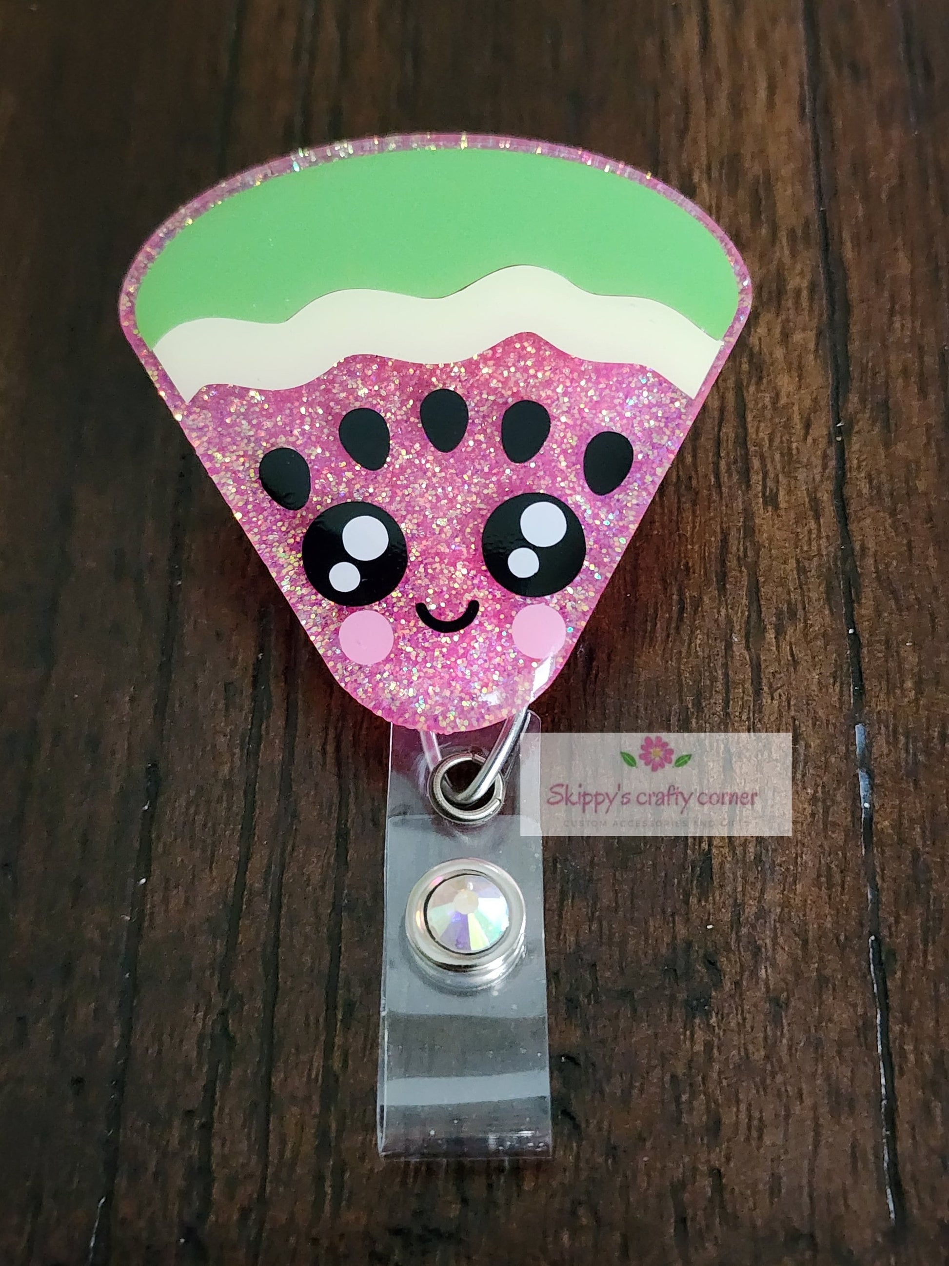 Watermelon badge reel| summer badge reel| badge holder| medical badge reel| retractable badge| nurse badge reel| Teacher id holder| badge