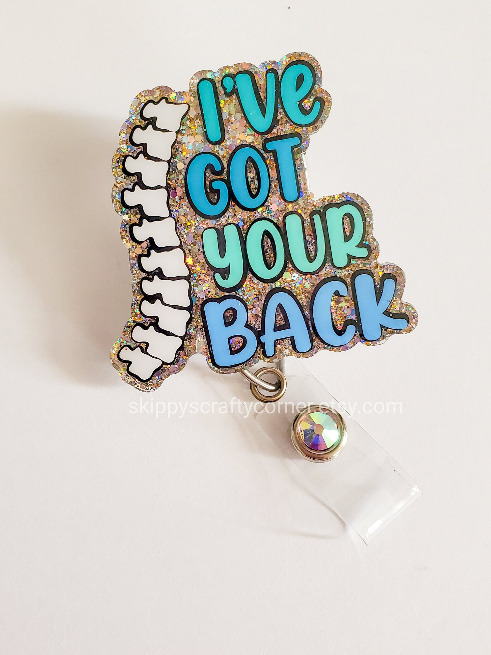 I've got your back badge reel| Orthopedic badge reel| badge holder| Id holder| medical badge| Retractable badge| badge clip| interchangeable