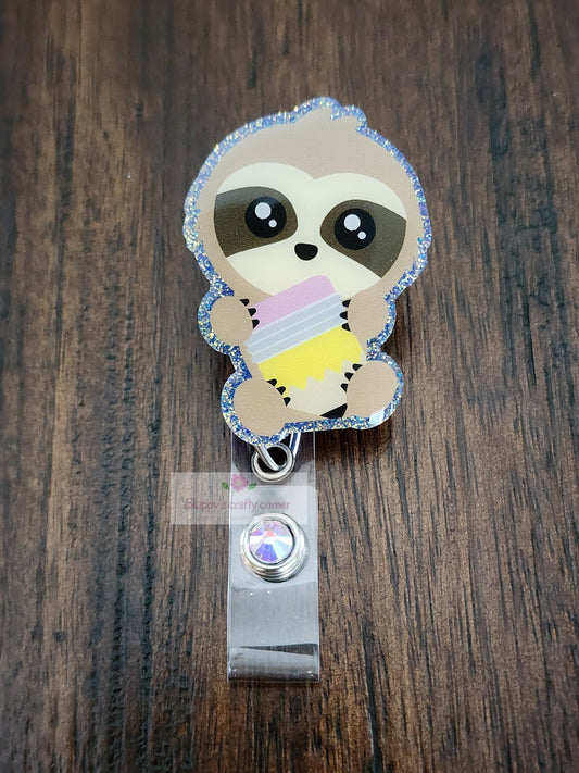 Teacher Sloth badge reel| Teacher badge reel| Teacher Id holder| badge holder| Retractable badge| id holder| Teacher gift| back to school