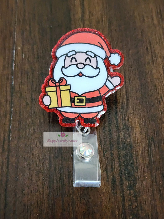 Santa badge reel| Holiday badge reel| Thanksgiving badge reel| Medical badge reel| Teacher id holder| badge| badge reel Santa