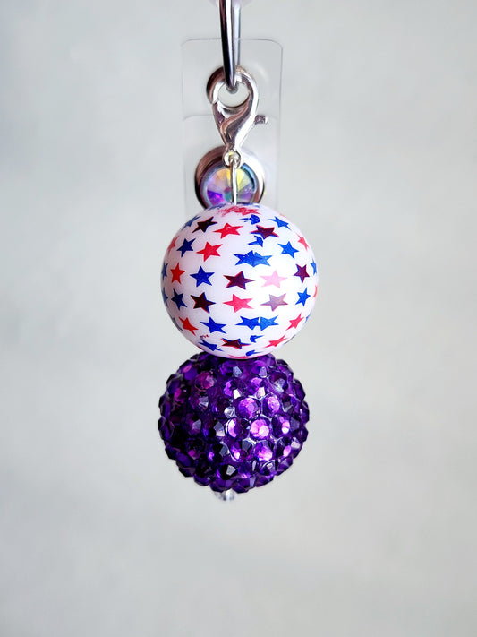 20mm bubblegum blue stars bead badge charm| bee bead| Black beads| bead charm| nurse badge reel| Teacher badge reel| badge reel charms
