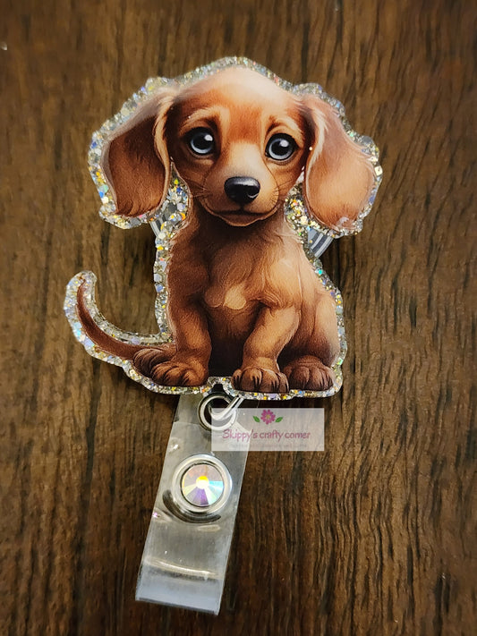 Dachshund badge reel| badge holder| badge clip| dog badge reel| medical badge reel| nurse badge reel| Badge| vetanerian gift|interchangeable