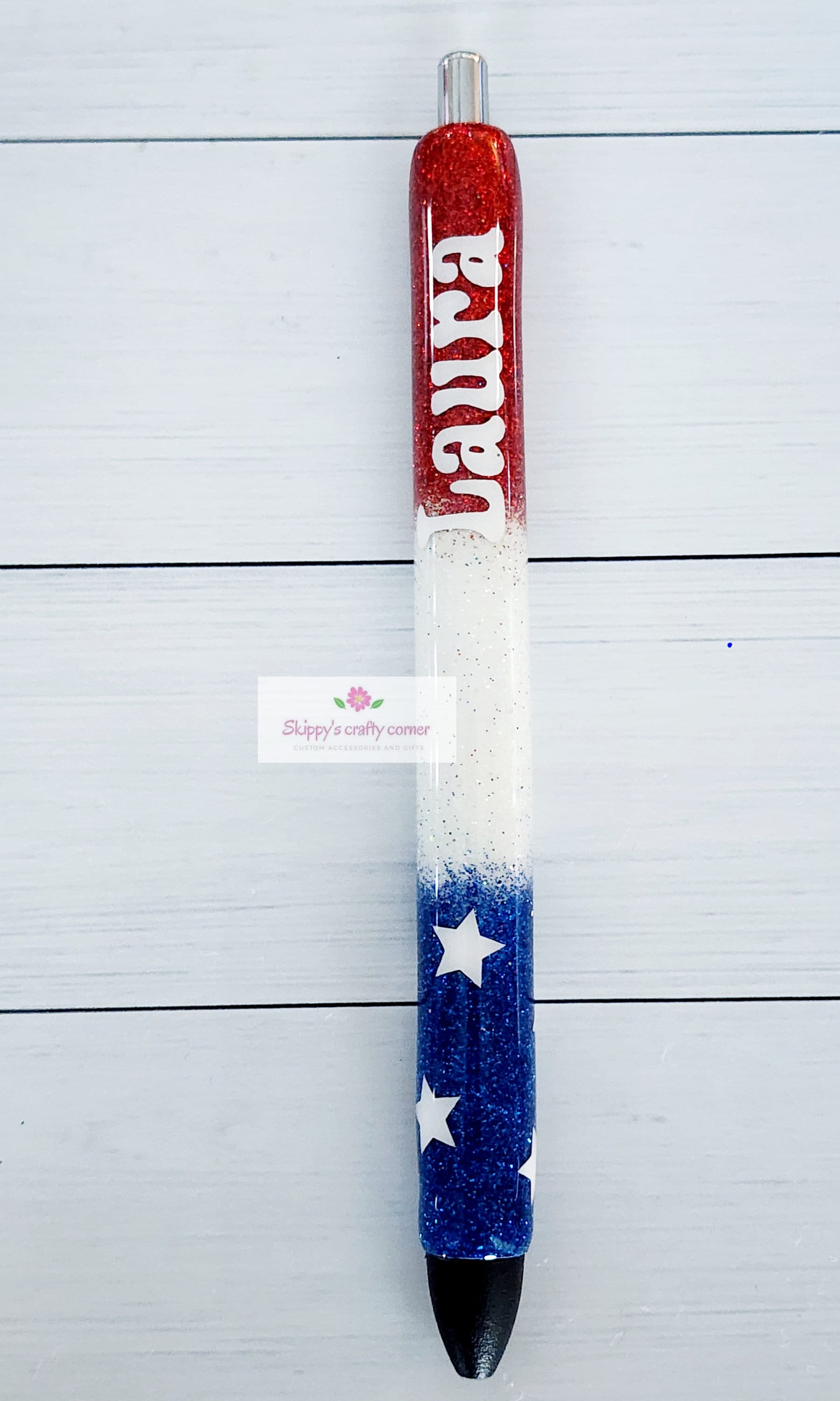 4th of July pen| holiday glitter pen| personalized pen| glitter pen| summer pen| nurse gift| Teacher gift| pen lover gift