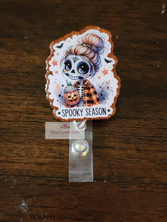 Spooky Seaon badge reel| badge reel| Halloween badge reel| retractable badge| medical badge| Holiday badge reel| Nurse badge reel| nurse gif