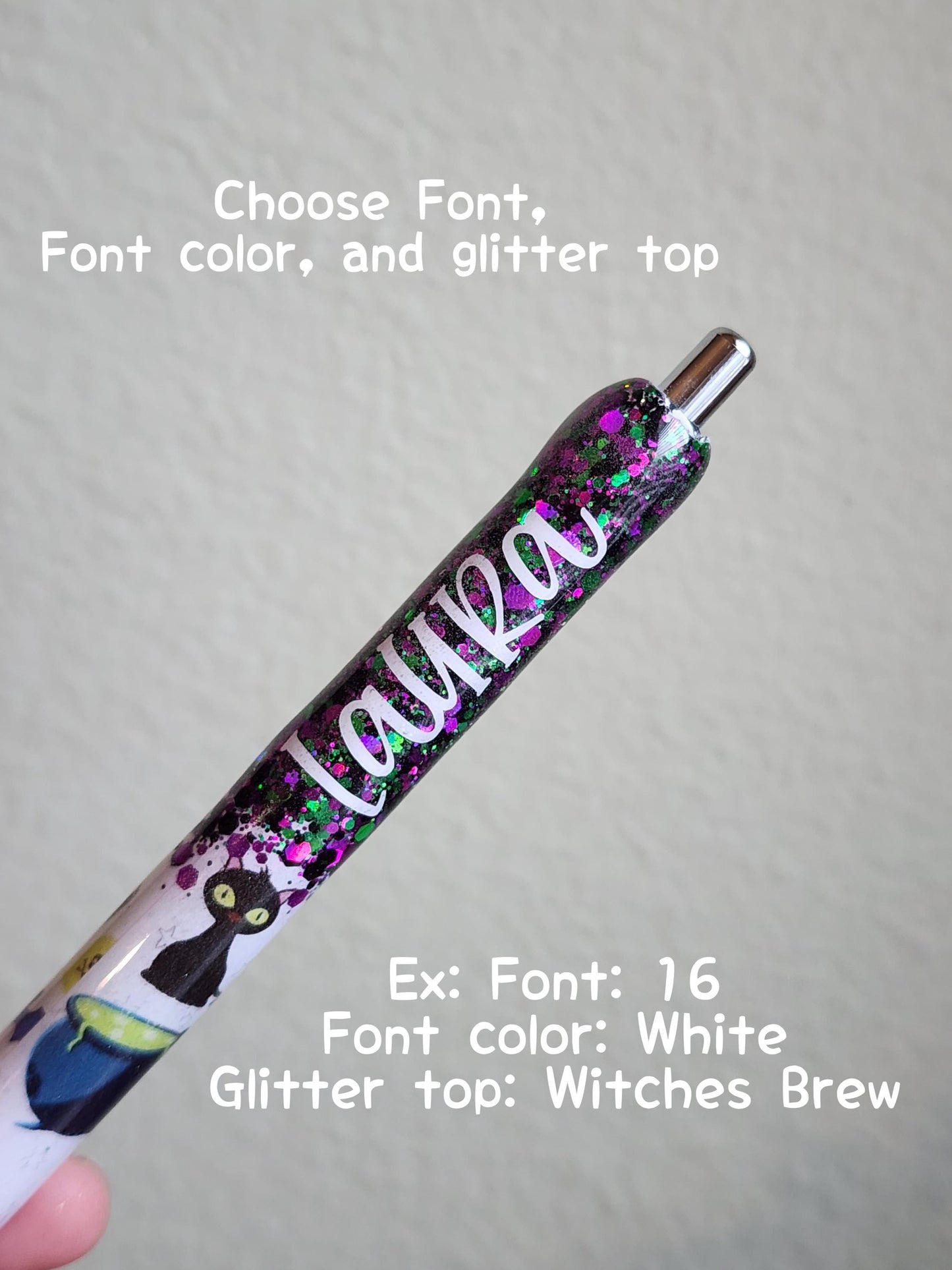 Halloween Spooky glitter pen| Halloween glitter pen| ghost glitter Pen| glitter pen| personalized glitter pen| Halloween pens| pens