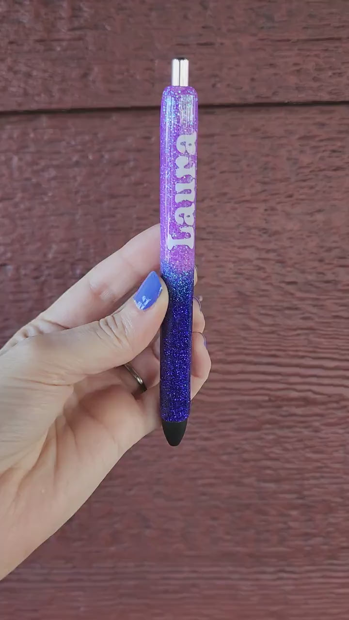 Ombre Glitter pen| Name Glitter pen| Personalized Pen| Glitter pens| nurse pens| Teacher pens| pen| customized glitter pens| back to school