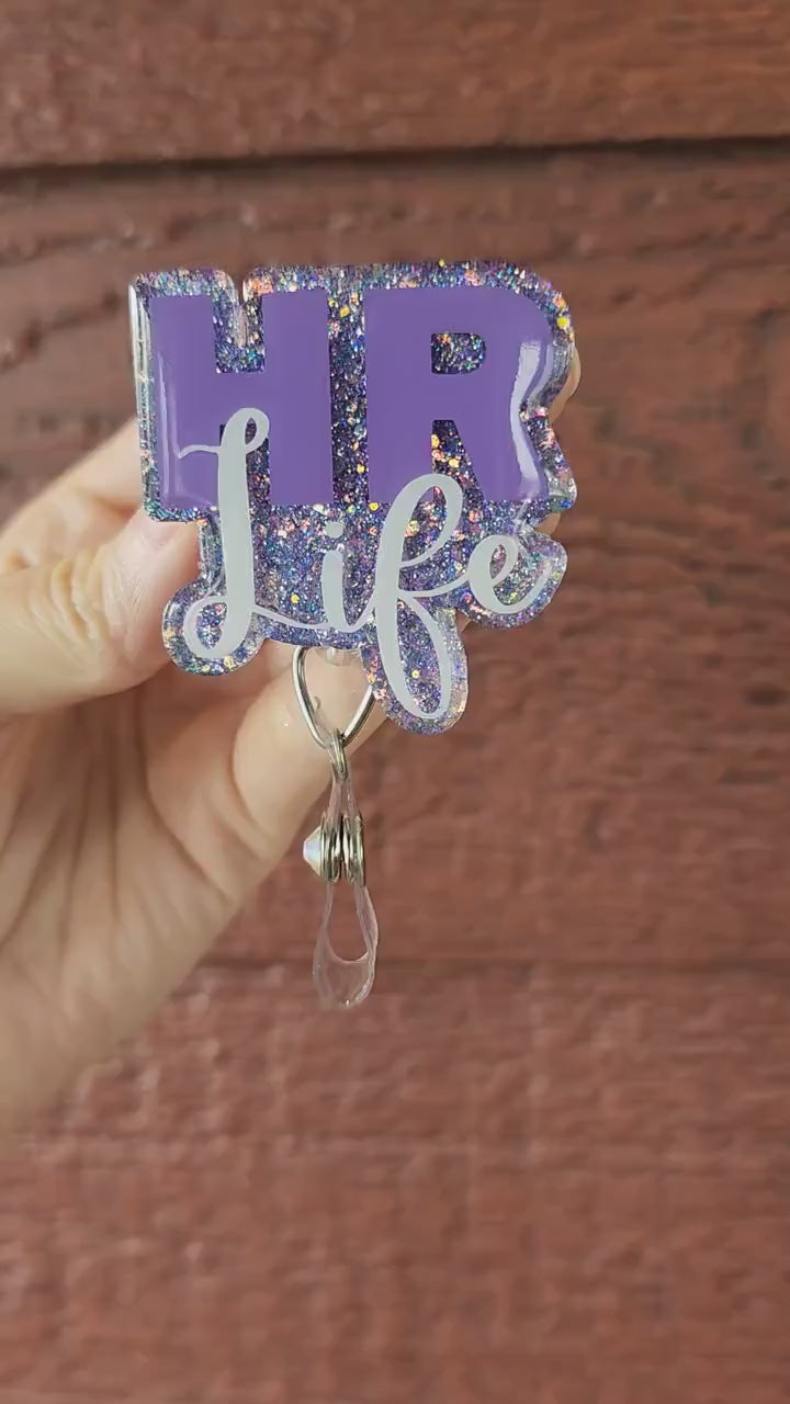 HR Badge Reel| Personalized badge holder| Badge Clip|ID Holder| Retractable Badge Ree| HR Life badge reel| customized badge reel| badge