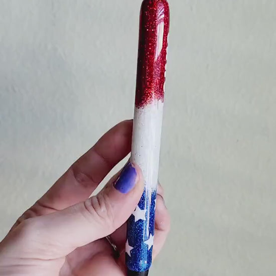 4th of July pen| holiday glitter pen| personalized pen| glitter pen| summer pen| nurse gift| Teacher gift| pen lover gift