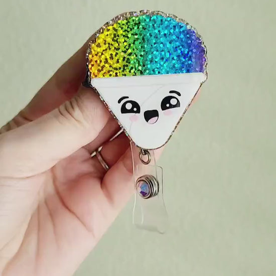 Snowcone badge reel| summer badge holder| id holder| medical badge| retractable badge| nurse badge reel| Teacher id holde