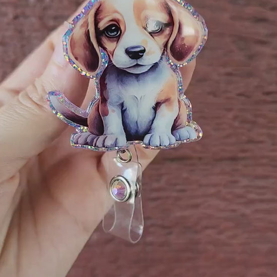 Beagle badge reel| dog badge reel| animal badge reel| puppy badge reel| vetanerian badge reel| vet tech badge reel| nurse badge| badge reel