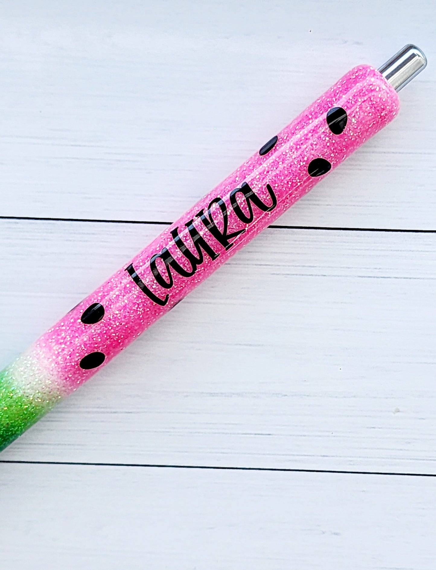 Watermelon pen| Watermelon glitter pen| personalized pen| glitter pen| summer pen| nurse gift| Teacher gift| pen lover gift