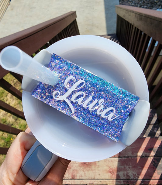 40/30oz personalized Tumbler tag| customized tumbler name tag| Glitter Tumbler tag| teacher Tumbler tag| name plate| Back to school| Gift
