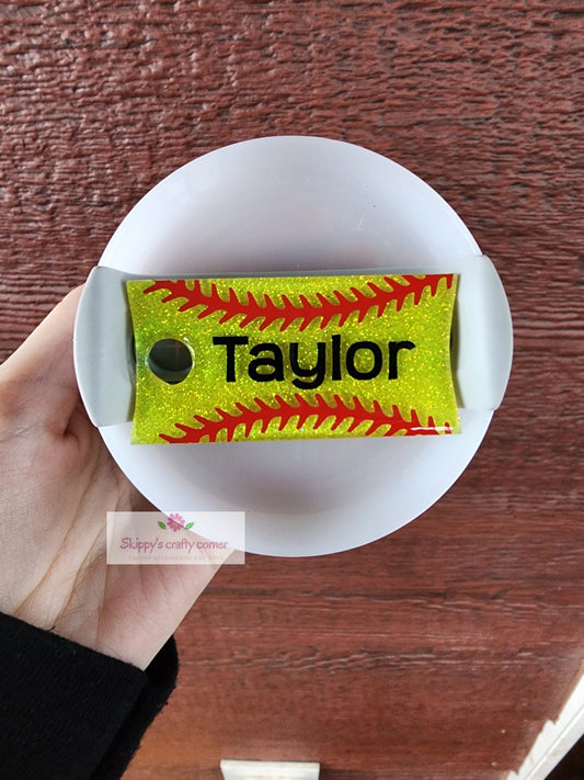 40/30oz personalized softball Tumbler tag| customized tumbler name tag| softball Tumbler tag| Tumbler tag| name plate| Back to school| Gift